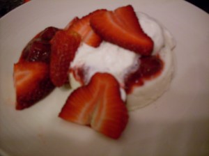 Panna Cotta with Strawberries