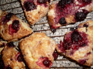 These turned out mostly scone-shaped. Some of them are shaped like retard scones, but they are no less tasty. I am just really bad at geometry.