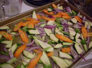 I tell you to julienne things, but then I don't do it myself because I kind of hate doing that because it takes too long. I guess you don't have to. Just cut everything really thin.