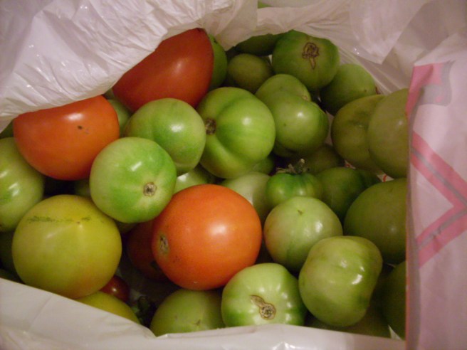 I scooped out the red ones and used them for something else.