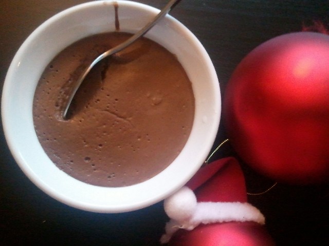 Eggnog chocolate pudding