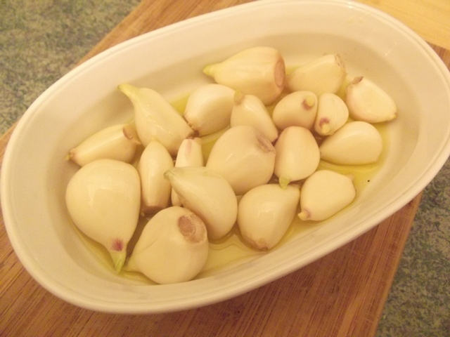 Raw garlic.