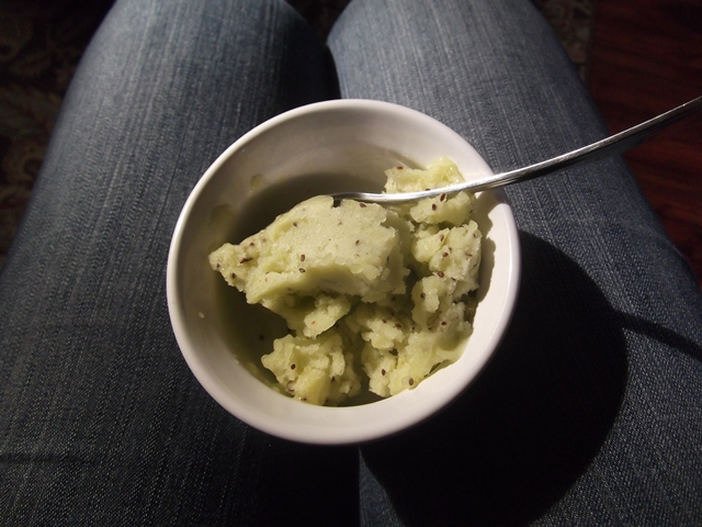 Green treat: Kiwi sorbet.