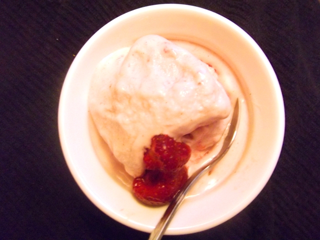 Bad lighting, good ice cream.